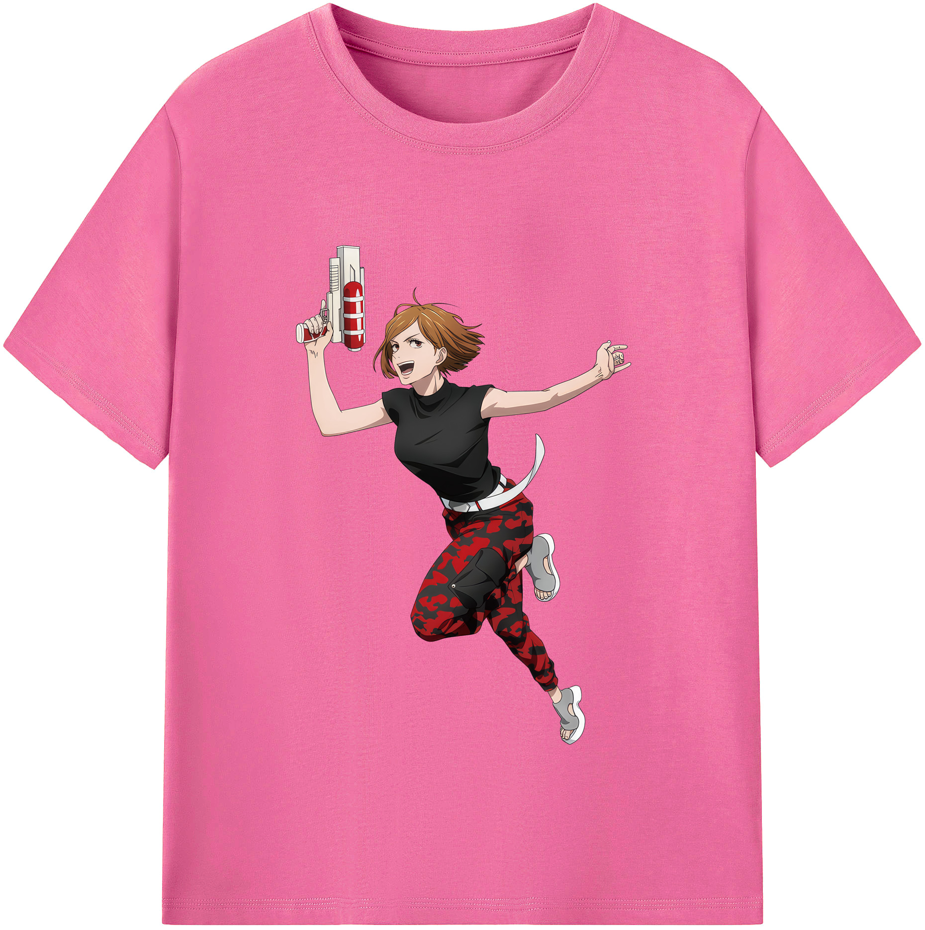 （画像用） 呪術廻戦 Jujutsu Kaisen レディースカジュアルプリントTシャツ（綿100％）